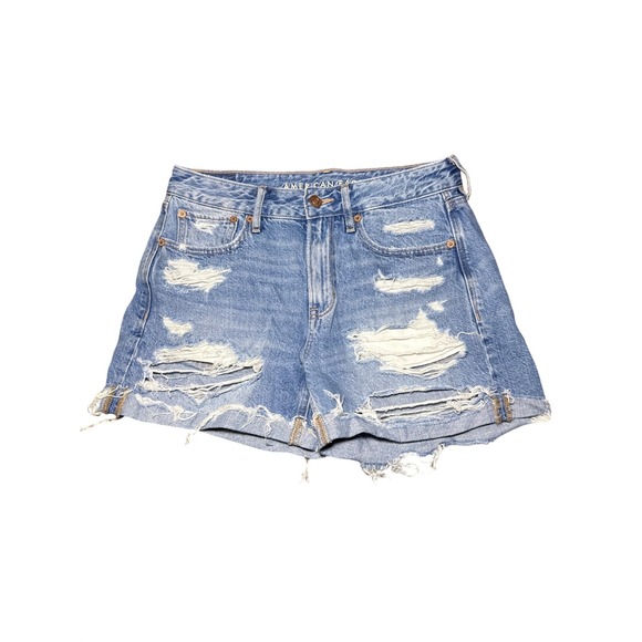 American Eagle Outfitters Pants - American Eagle Tomgirl Short Womens 2 Light Wash Distressed Cut‎ Off Denim Jeans